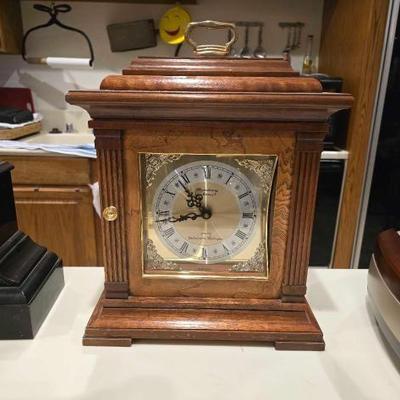 #60838 • Wooden Strausbourg Manor Mantel Clock
