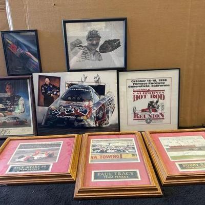 #10358 • (8) Framed Signed NASCAR Art
