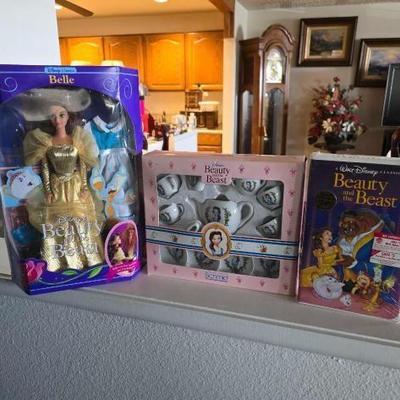 #60044 • Beauty and the Beast VHS Tea set and Belle Collector Doll
