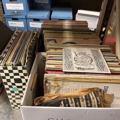 #20736 • 3 Boxes of Record Albums
