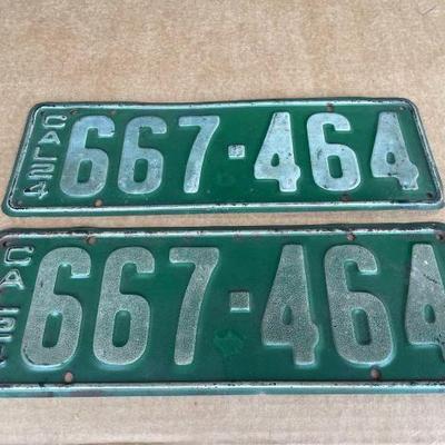 #6500 • Pair of 1924 California Licenses Plates
