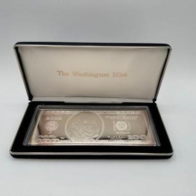 #3068 • 2000 $100 .999 Pure Silver Bar, 4ozt
