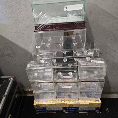 #10768 • (14) Assorted Baseball Display Cases
