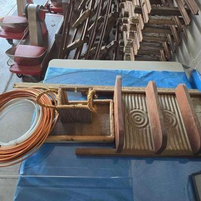 #6006 • Copper Line Rubber Line 2 Yard Sticks Washboard shelf and Bird Feeder
