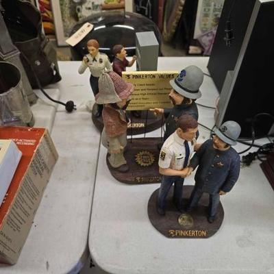 #1628 • (3) Pinkerton Limited Edition Statues
