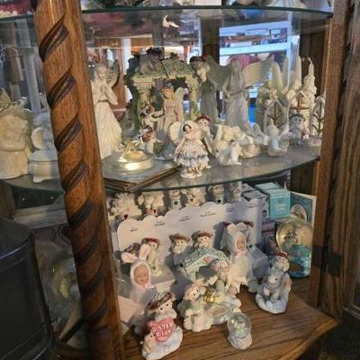 #60596 • Porcelain Statues, Dreamsicles Figurines, Snow Globe, And Ornaments
