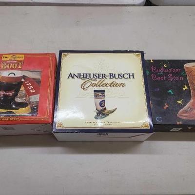 #1134 • (3) Budweiser Steins
