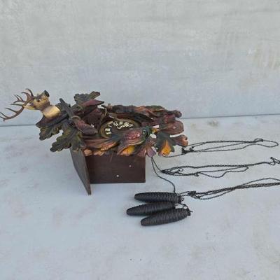 #13036 • Vintage Wooden Coo Coo Clock
