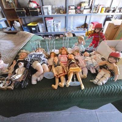 #12072 • Doll Collection with Display Stands
