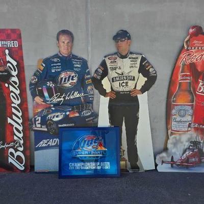 #12064 • Miller Lite Picture and (4) Cardboard Cutouts
