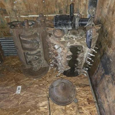 #2310 • (2) Ford Flathead V8 Engines, (1) Generator with Fan, and (1) Brake Drum
