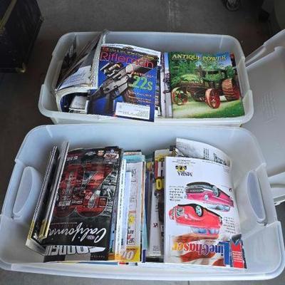 #12014 • (2) Totes of Magazines
