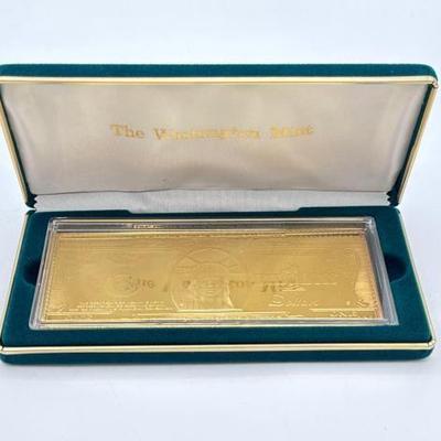 #3060 • 2000 One Billion Dollar .999 Pure Silver Layered in Pure 24k Gold, 4ozt

