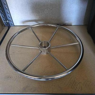 #12112 • 20" Stainlees Steel 6 Spoke Boat Steering Wheel

