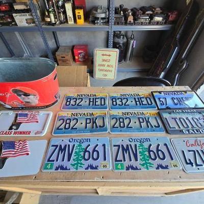 #12010 • License Plates and Dale Earnhardt Jr Ice Bucket

