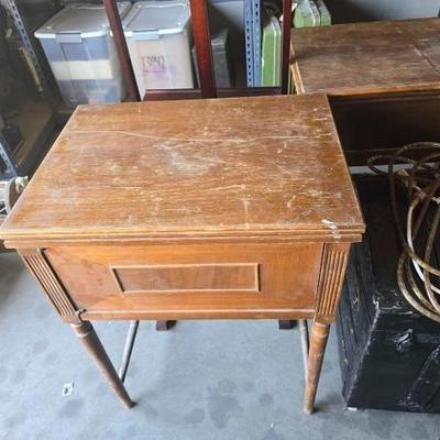 #13614 • Vintage Kenmore Sewing Machine with Wooden Table
