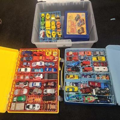 #10730 • (3) Car Carry Cases with Vintage Hot Wheels
