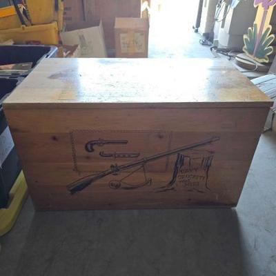 #12142 • Vintage Davy Crockett Cedar Chest
