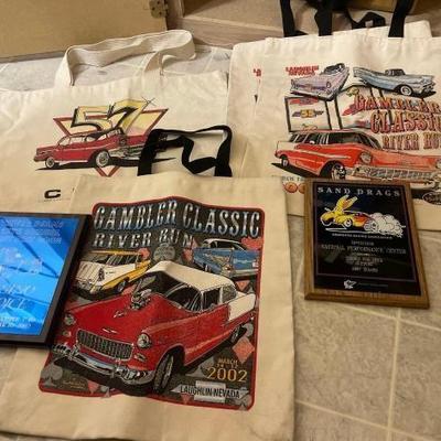 #50120 • Plaques and 4 Classic Car Reusable Bags
