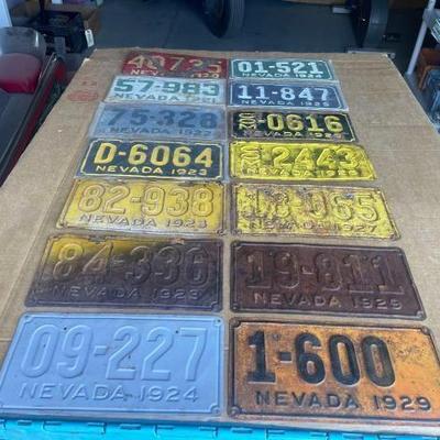#6548 • 14 Nevada License Plates
