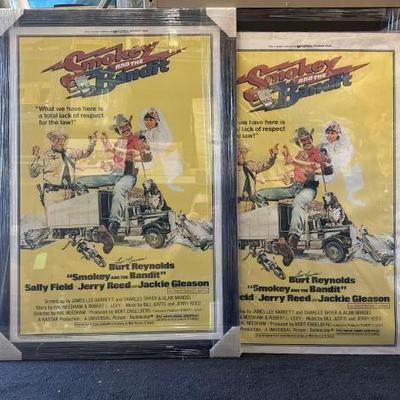 #10620 • (2) Smokey & The Bandit Promo Art / Framed Poster with Autographs
