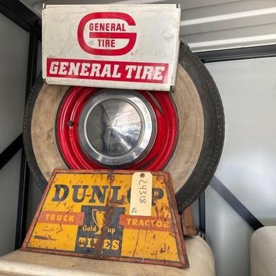 #24318 • Vintage Tire & Stand & more
