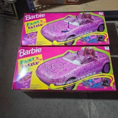 #13104 • (2) Vintage Barbie Paint 'N Dazzle Cars
