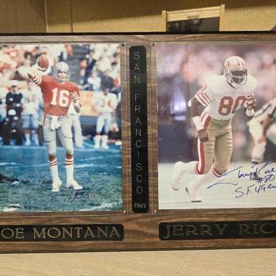 #50228 • Joe Montana and Jerry Rice Autographed Memorabilia
