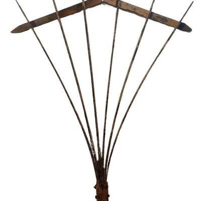 Early 20th C Folk Art Wood Trellis