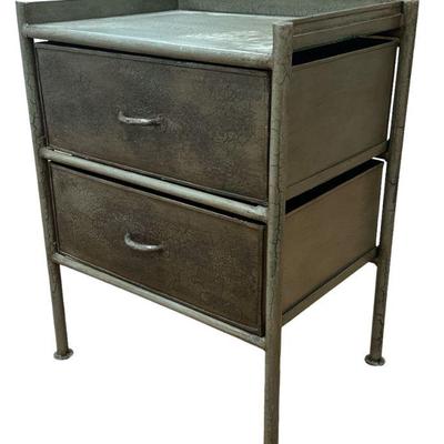 Industrial Metal Side Table Restoration Hardware?
