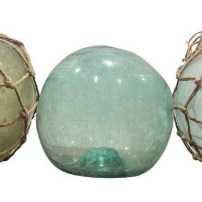 Vintage Glass Nautical Sea Glass Buoys
