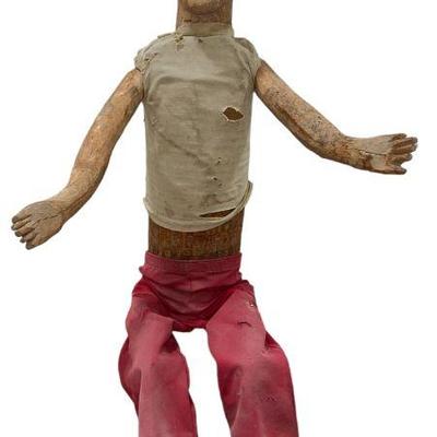 Folk Art Carved Wood Pirate, Life Size