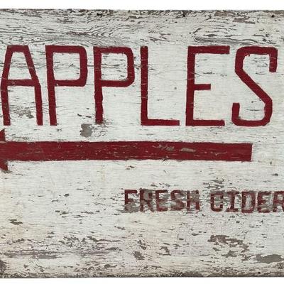 A Large Farm Advertising Sign, Apple Cider