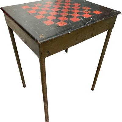 1920s Folk Art Metal Game Table