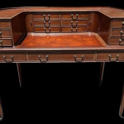Antique Mahogany Carlton House Desk, MARSHALL FIELDS & CO.