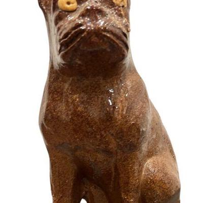 19th C Folk Art Boxer Dog, Ohio Sewer Tile Art