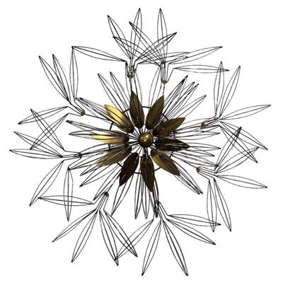 CURTIS JERE Large Flower Wall Sculptur