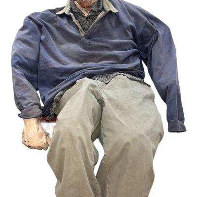 Life Size Folk Art Paper Mache Man, DAVID SANDERS