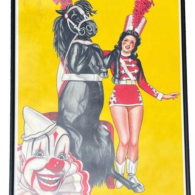 Vintage Circus Showgirl, Horse Poster
