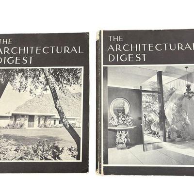 Two 1960s Architectural Digest Interior Design Magazines