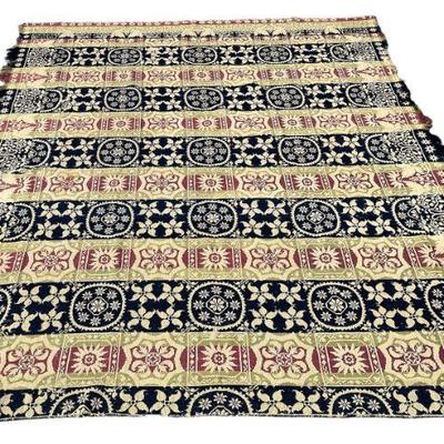 1846 Ben Jn Angstad Jacquard Coverlet Lewisburg Pennsylvania