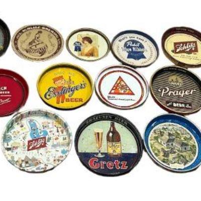 Collection Mid Century Beer Advertisement Serving Trays