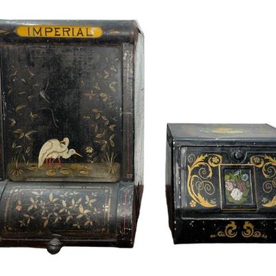 Two Antique Coffee, Tea Tins