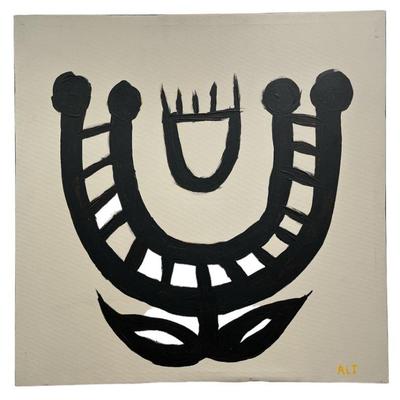 Signed ALT Acrylic on Canvas Botanical Work