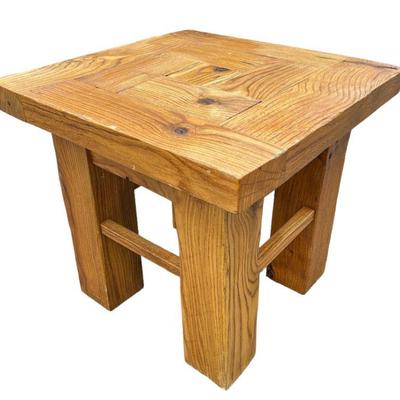 Vintage Pine Lodge Side Table