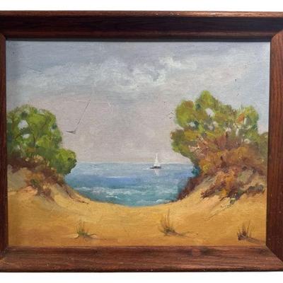 Dunes Landscape Oil on Board