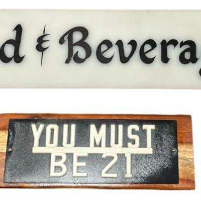 Two Vintage Advertisement Food & Beverage Signs