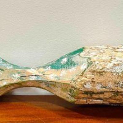 Carved Wood Fishing Lure Trade Sign