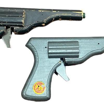 Two Primitive Folk Art Decoy Guns
