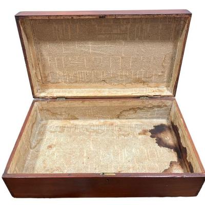 Antique 1871 Newspaper Lined Storage Box